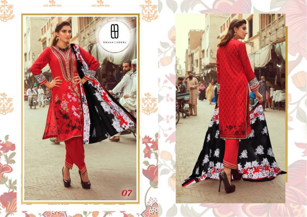 EMAAN ADEEL VOL 1 LAWN PRINTED PAKISTANI SUITS AT CHEAPEST RATE ONLINE