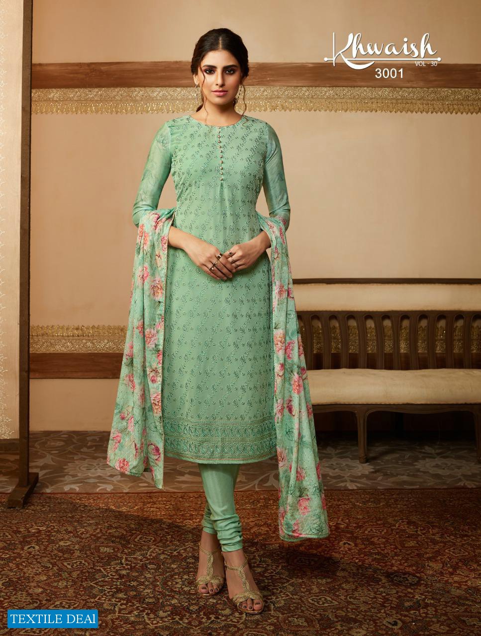 Ekta Khwaish Vol-30 wholesale Straight Long Salwar Suits