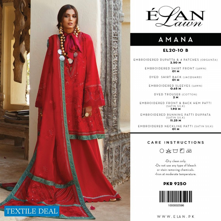 Elan Lawn 2020 Wholesale Original Pakistani Dress