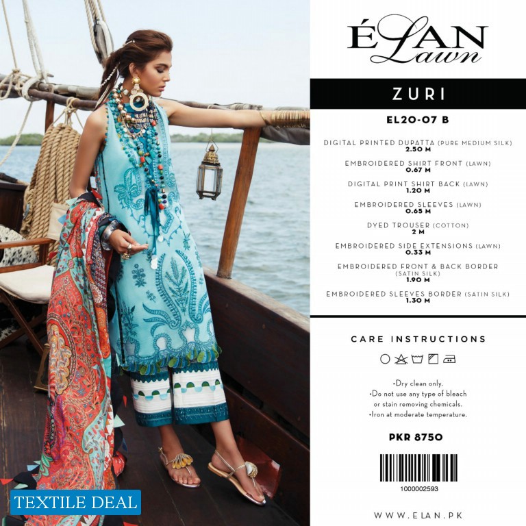 Elan Lawn 2020 Wholesale Original Pakistani Dress