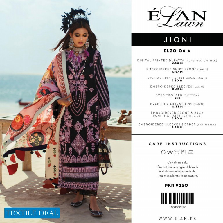 Elan Lawn 2020 Wholesale Original Pakistani Dress
