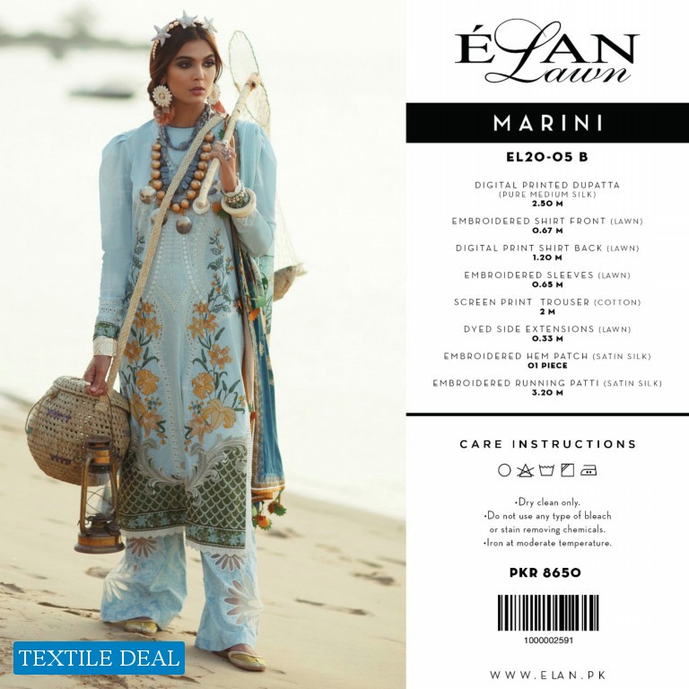 Elan Lawn 2020 Wholesale Original Pakistani Dress