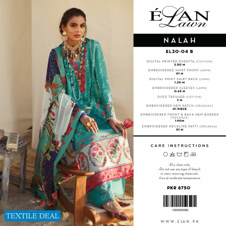 Elan Lawn 2020 Wholesale Original Pakistani Dress