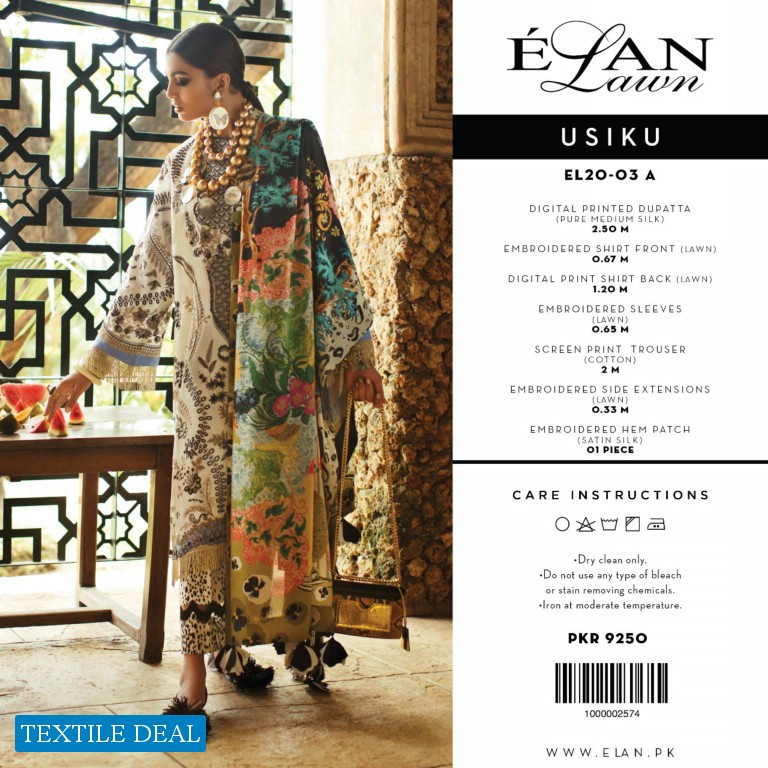 Elan Lawn 2020 Wholesale Original Pakistani Dress