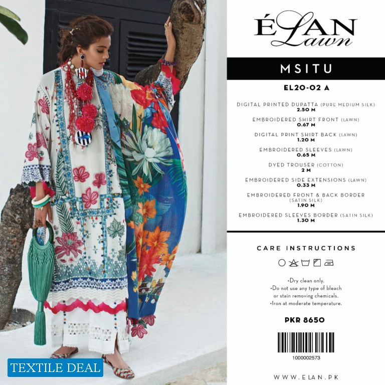 Elan Lawn 2020 Wholesale Original Pakistani Dress