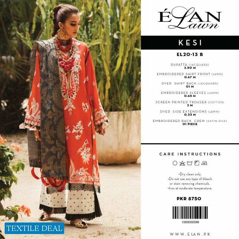 Elan Lawn 2020 Wholesale Original Pakistani Dress