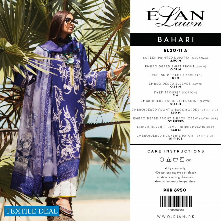 Elan Lawn 2020 Wholesale Original Pakistani Dress