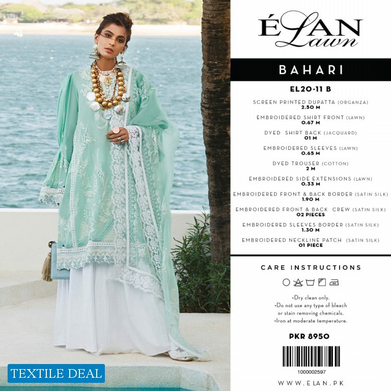 Elan Lawn 2020 Wholesale Original Pakistani Dress