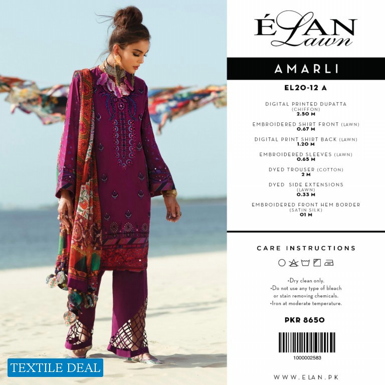 Elan Lawn 2020 Wholesale Original Pakistani Dress