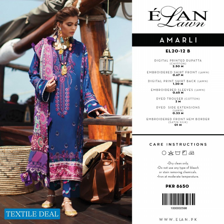 Elan Lawn 2020 Wholesale Original Pakistani Dress