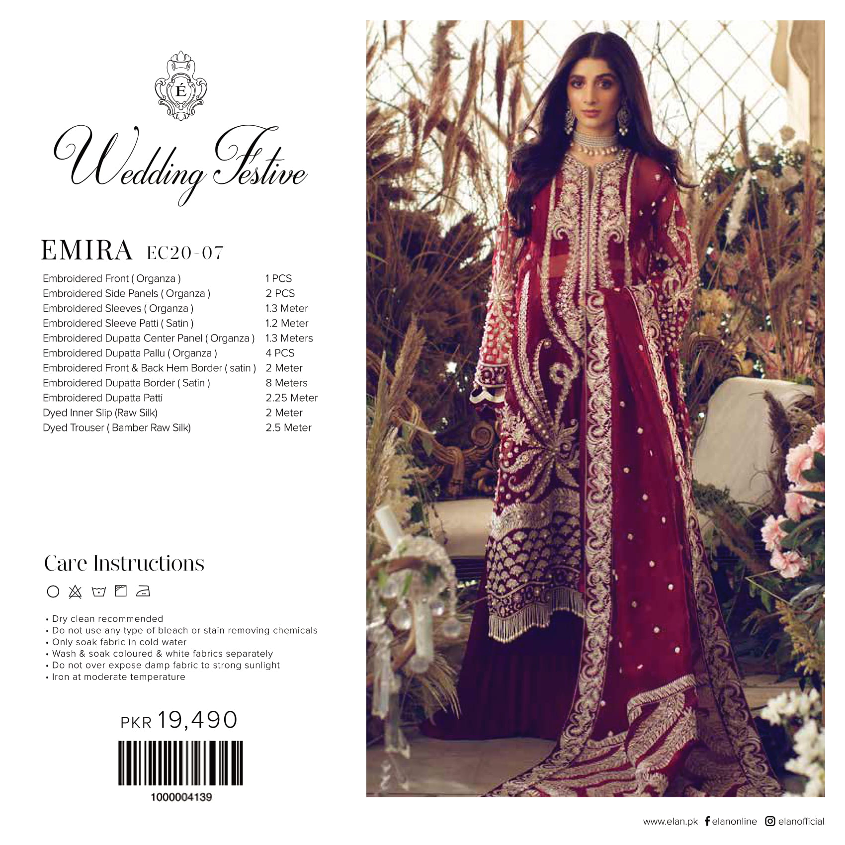 Elan Wedding Festive 2020 Wholesale Branded Pakistani Suits