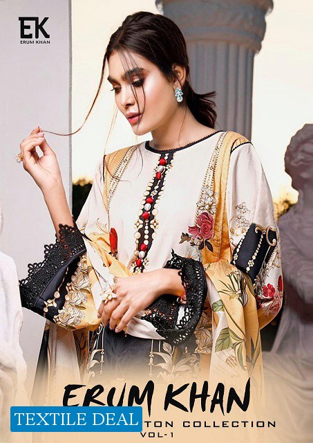Erum Khan Vol-1 Wholesale Karachi Style Dress Material