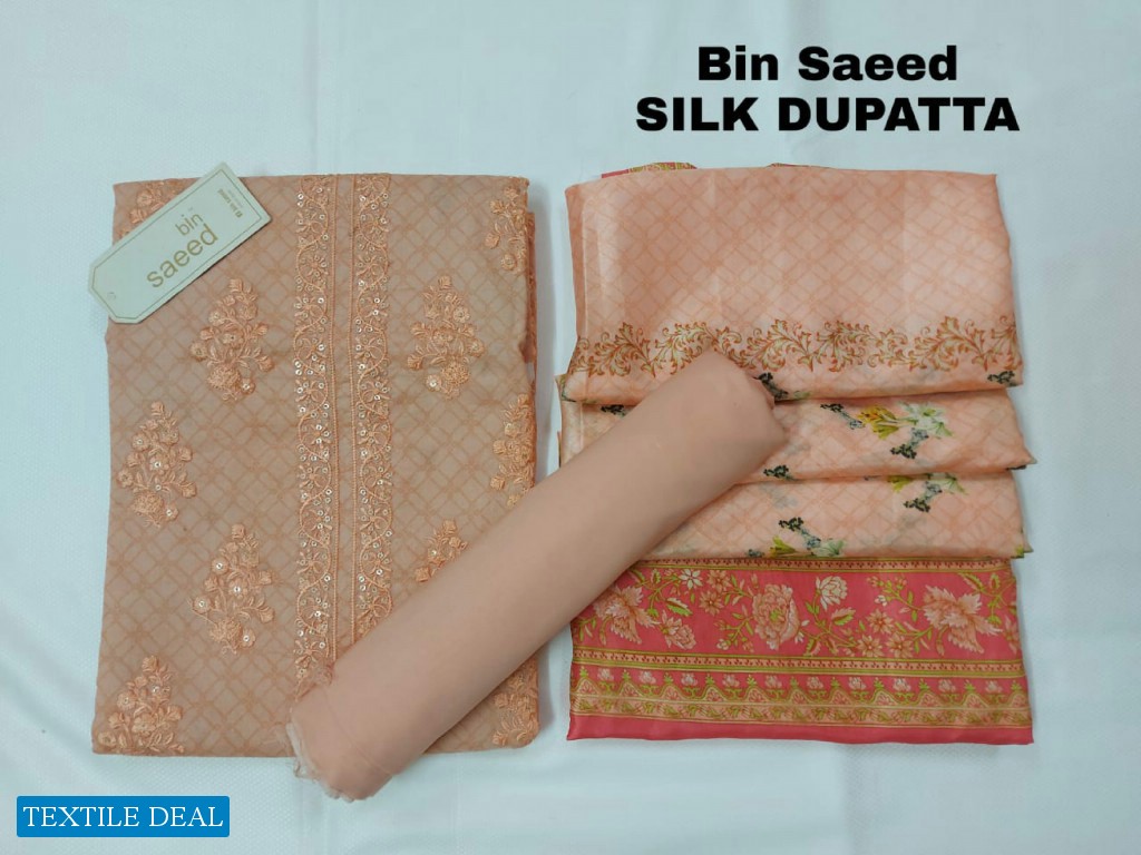 Exclusive 3Pc BIN SAEED EMBROIDERED Lawn Collection 2021