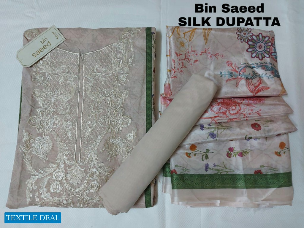 Exclusive 3Pc BIN SAEED EMBROIDERED Lawn Collection 2021