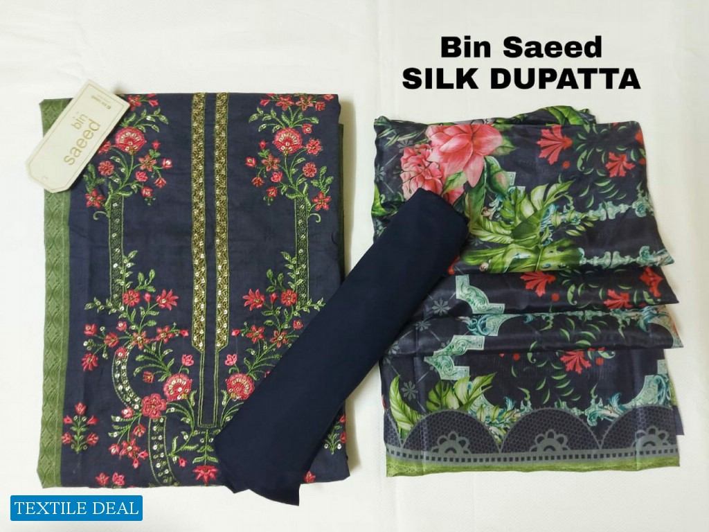 Exclusive 3Pc BIN SAEED EMBROIDERED Lawn Collection 2021