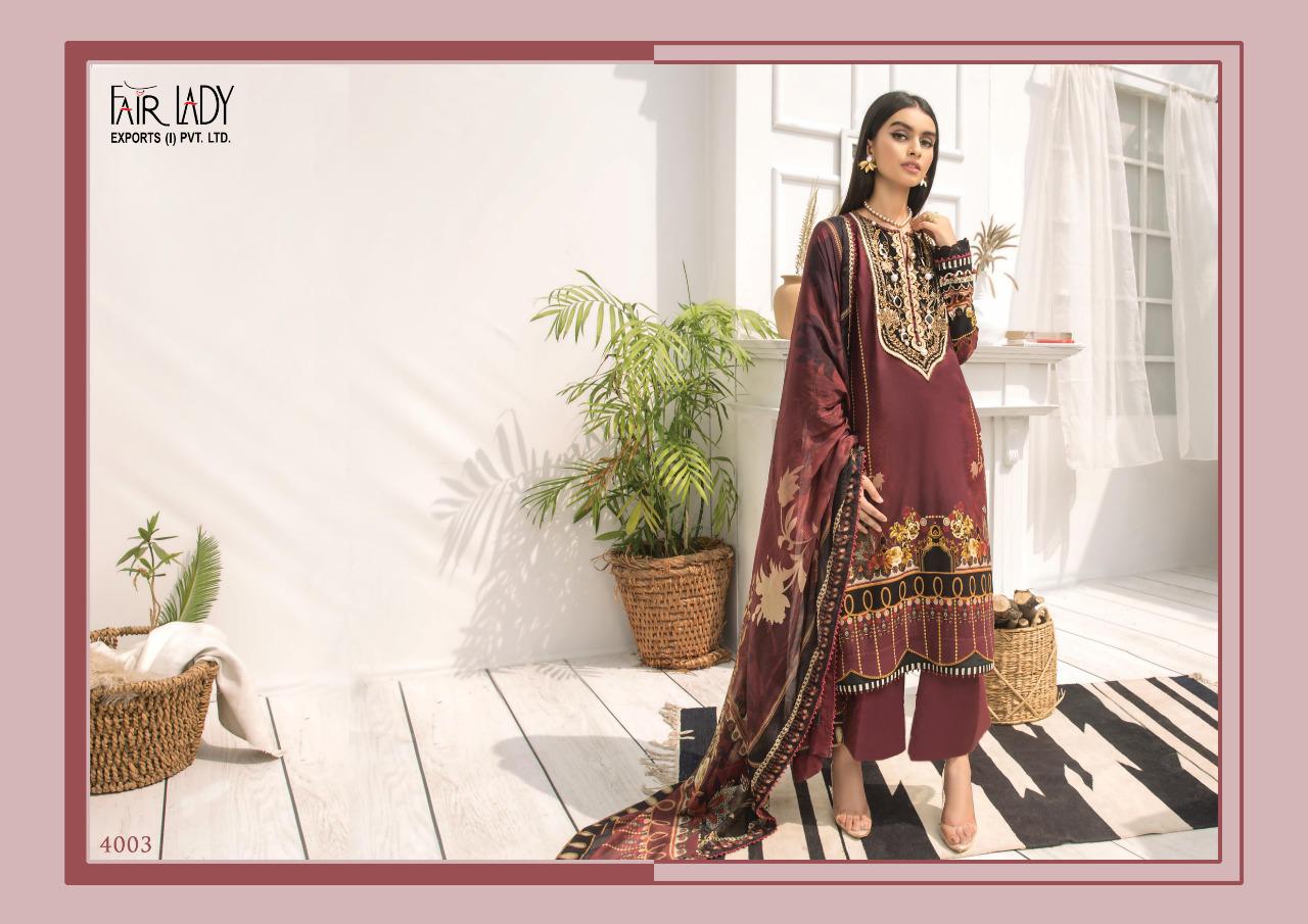 FAIRLADY BAROQUE HIT DESIGN JAM SATIN PRINT WITH EMBROIDERY PAKISTANI SUIT