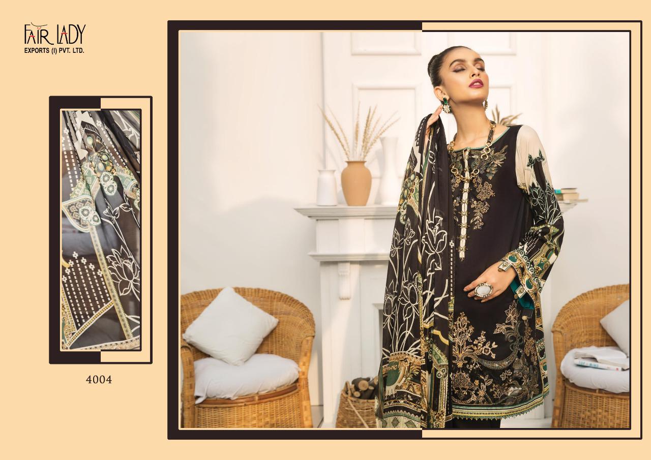 FAIRLADY BAROQUE HIT DESIGN JAM SATIN PRINT WITH EMBROIDERY PAKISTANI SUIT