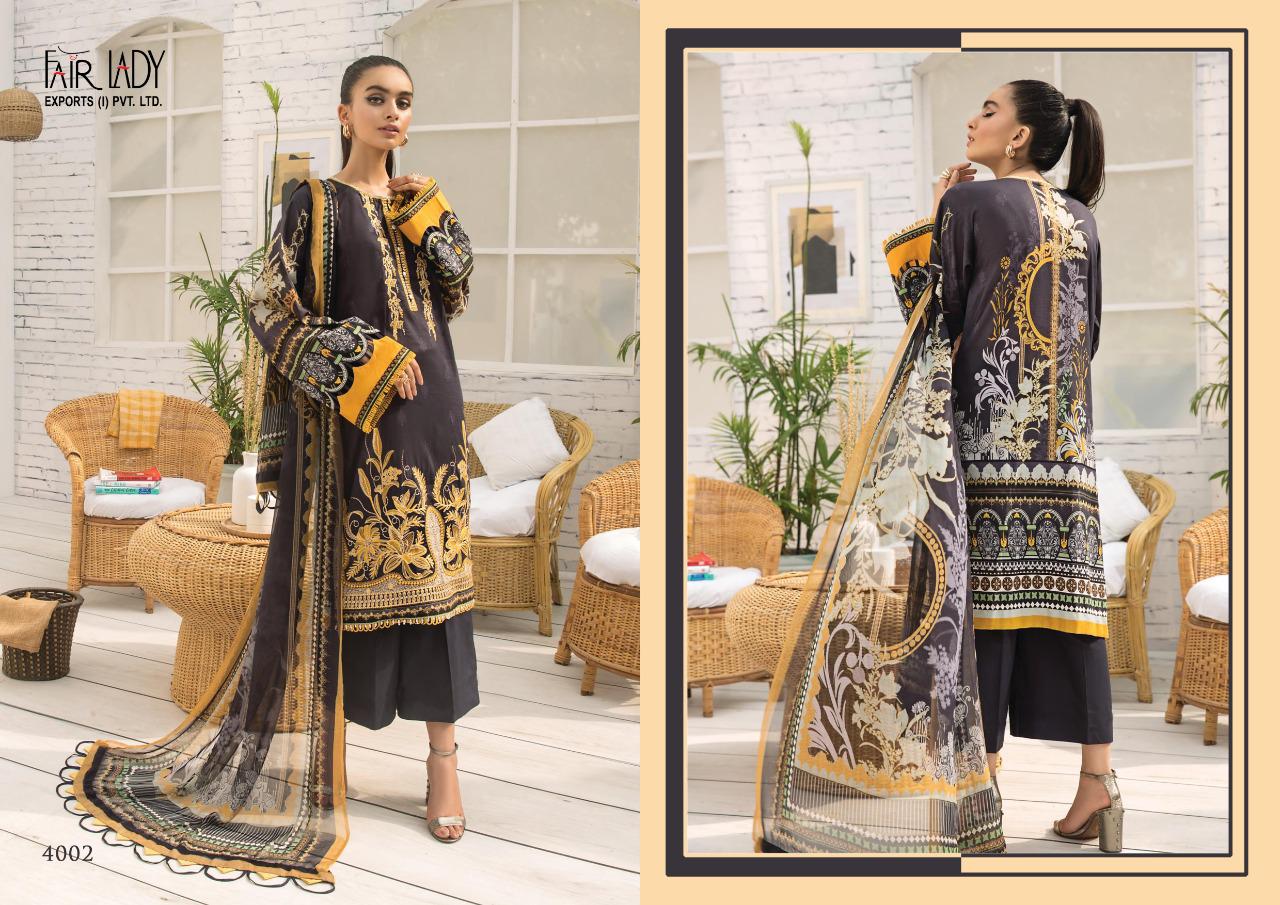 FAIRLADY BAROQUE HIT DESIGN JAM SATIN PRINT WITH EMBROIDERY PAKISTANI SUIT