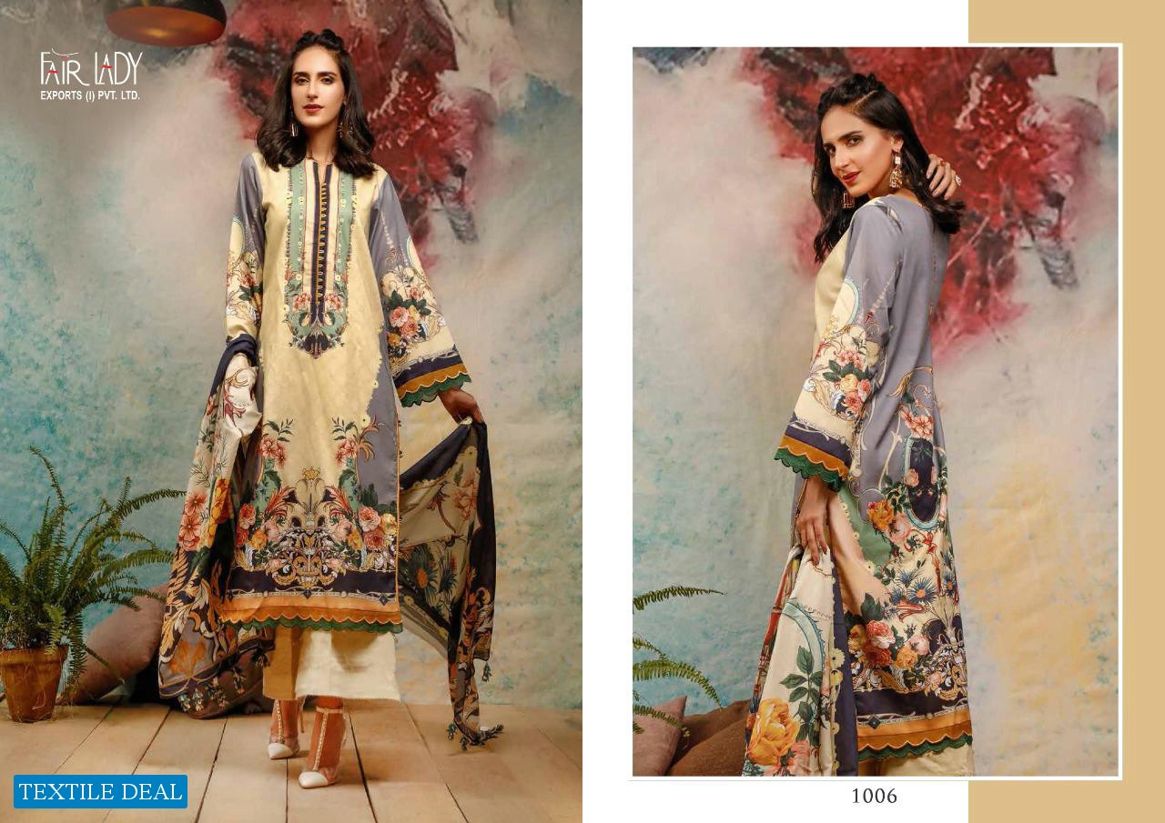 FAIRLADY FIRDOUS LAWN COTTON DIGITAL PRINT HEAVY EMBROIDERY SALWAR SUIT