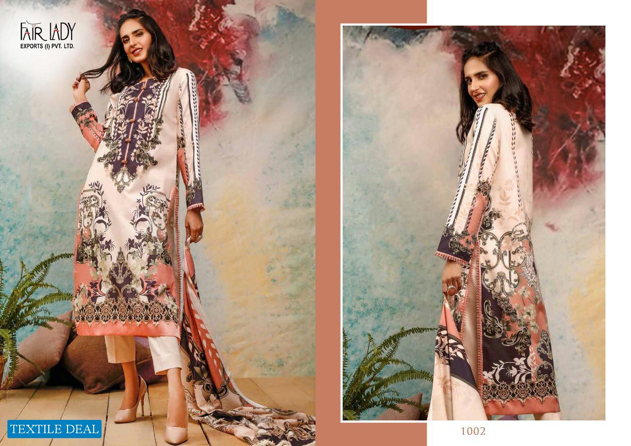 FAIRLADY FIRDOUS LAWN COTTON DIGITAL PRINT HEAVY EMBROIDERY SALWAR SUIT