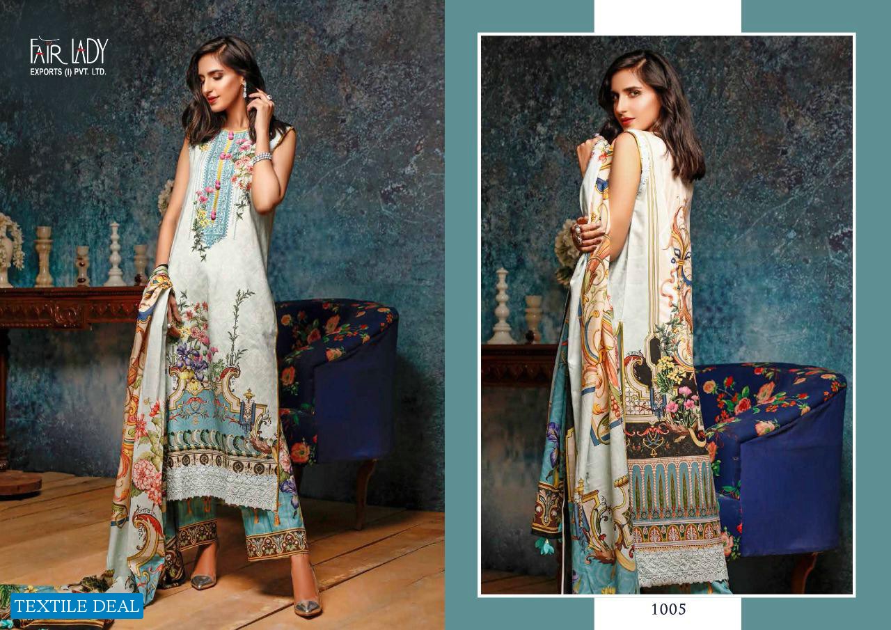 FAIRLADY FIRDOUS LAWN COTTON DIGITAL PRINT HEAVY EMBROIDERY SALWAR SUIT