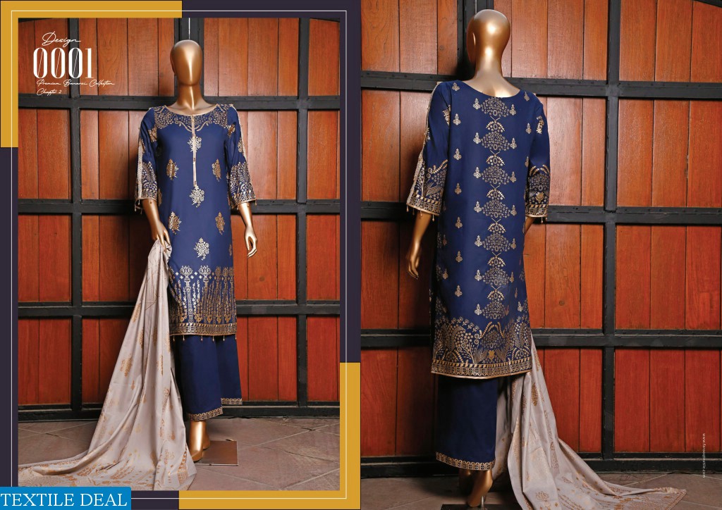 FAROOQ TEXTILES MOOSAJEE BANARASI VOL 2 CAMBRIC ORIGINAL PAKISTANI SUITS