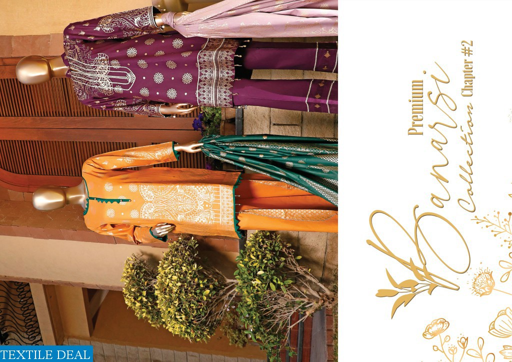 FAROOQ TEXTILES MOOSAJEE BANARASI VOL 2 CAMBRIC ORIGINAL PAKISTANI SUITS