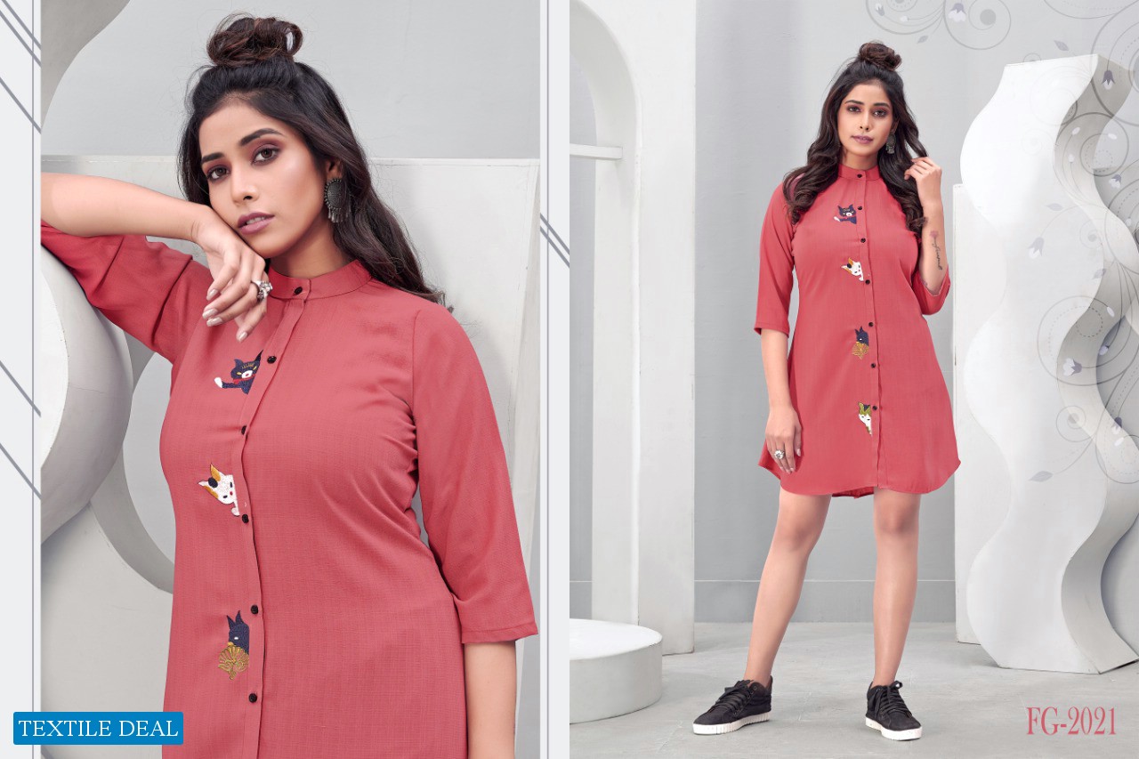 FASHION GALLERIA PRISM VOL 2 FULL STITCHED TUNICS SHIRT FOR GIRLS BUY ONLINE