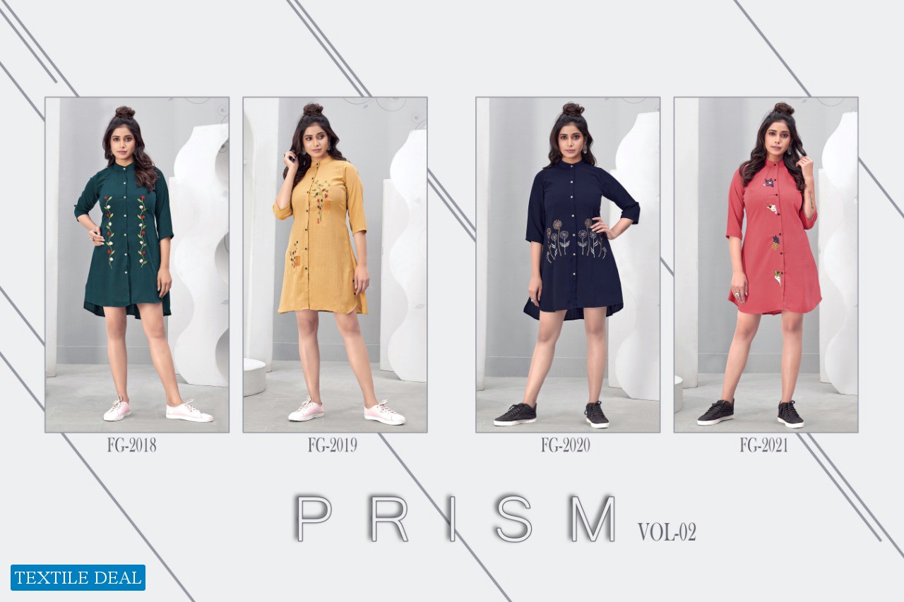FASHION GALLERIA PRISM VOL 2 FULL STITCHED TUNICS SHIRT FOR GIRLS BUY ONLINE