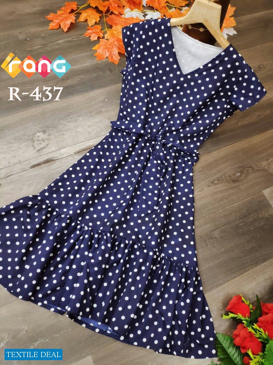 FD Rang Vol-54 Wholesale Short Crepe Kurtis