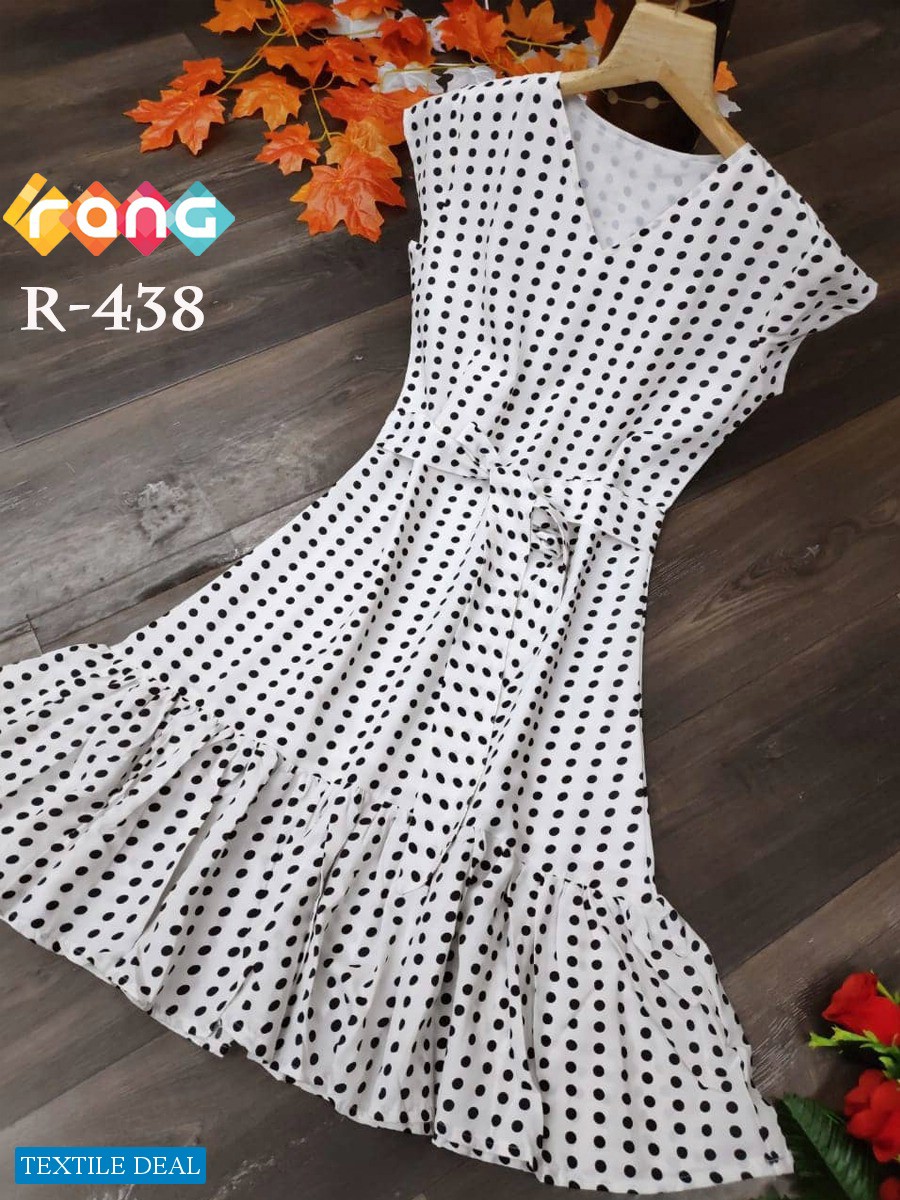 FD Rang Vol-54 Wholesale Short Crepe Kurtis