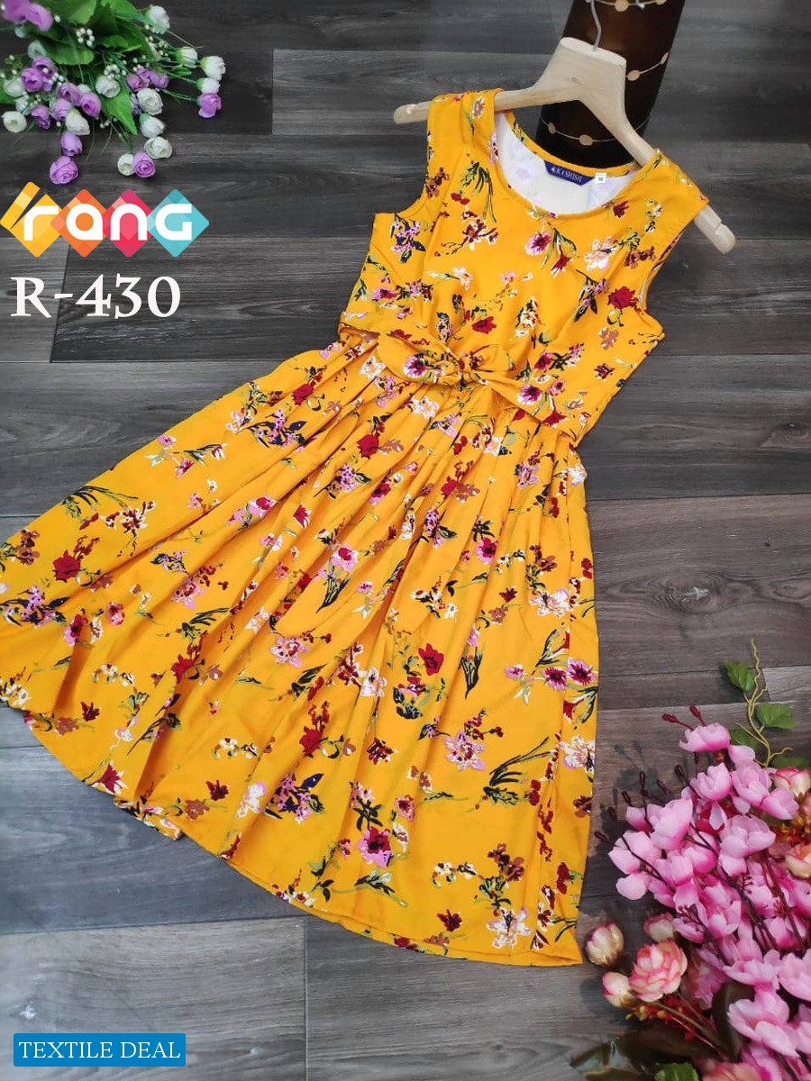FD Rang Vol-54 Wholesale Short Crepe Kurtis