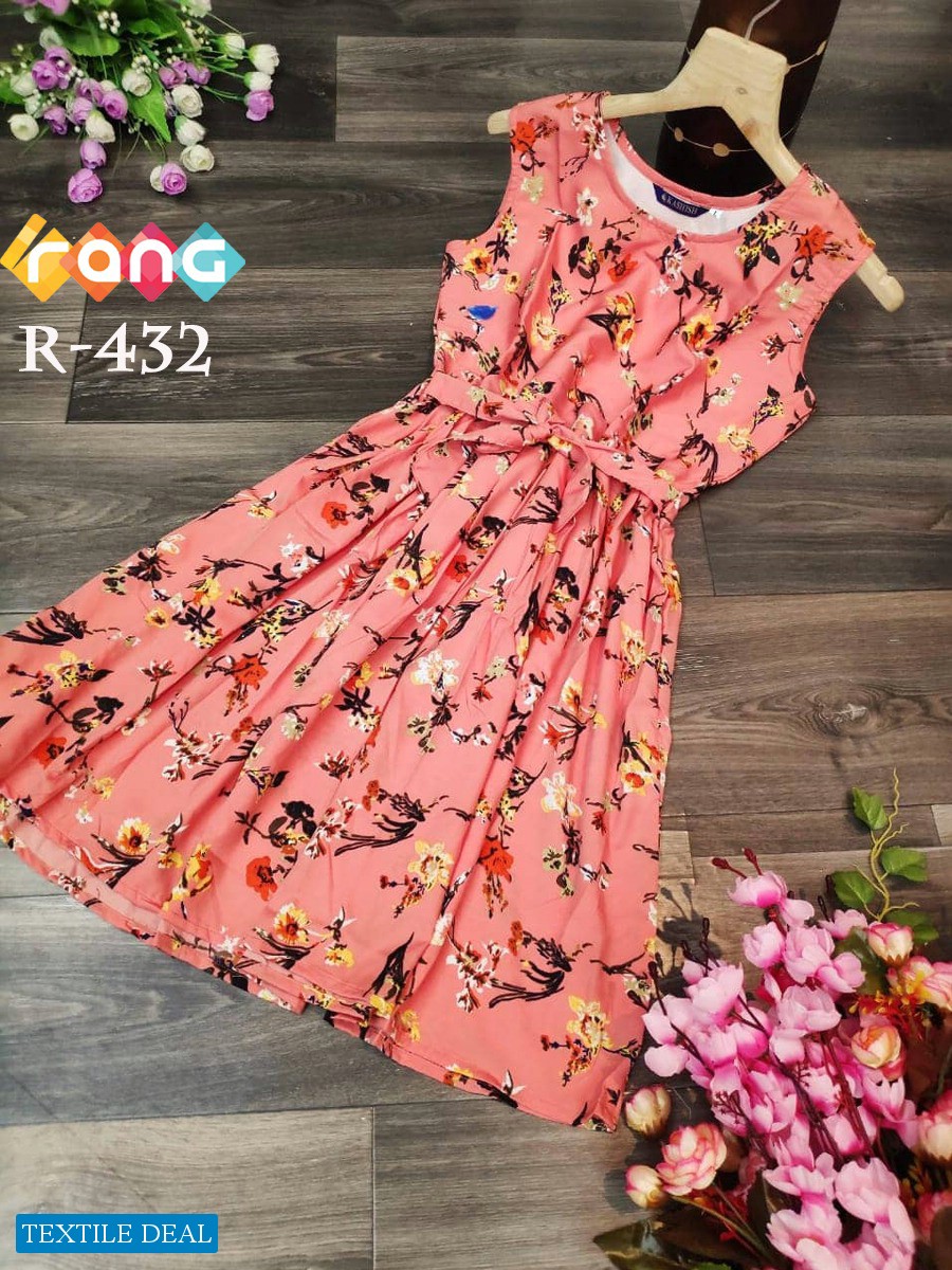 FD Rang Vol-54 Wholesale Short Crepe Kurtis