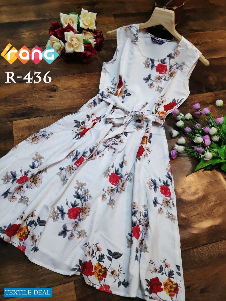 FD Rang Vol-54 Wholesale Short Crepe Kurtis