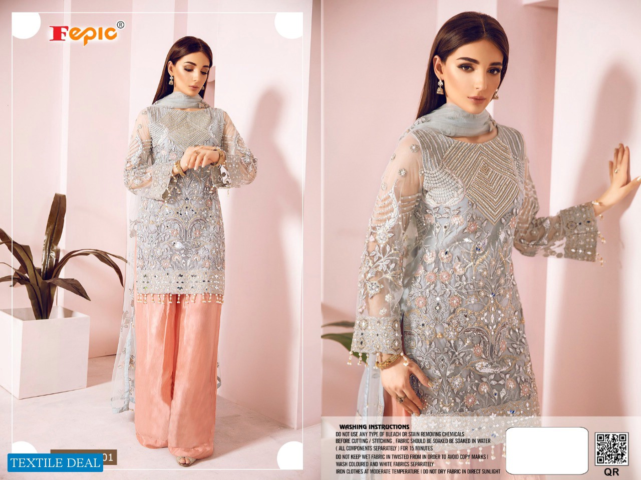 FEPIC ROSEMEEN CLASSIC NET GEORGETTE PAKISTANI SALWAR SUITS