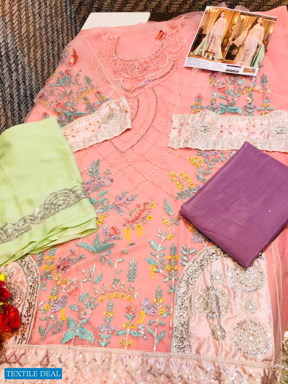 FEPIC ROSEMEEN EMBROIDE 21 LATEST NET ORGANZA PAKISTANI SUITS CONCEPAT PARTY WEAR COLLECTIONS