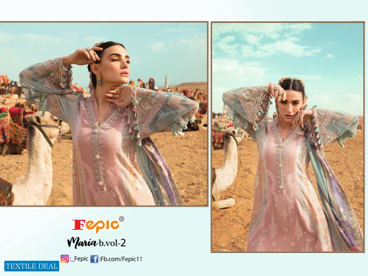 FEPIC ROSEMEEN MARIA B VOL 2 PAKISTANI COTTON LADIES SUITS WHOLESALER