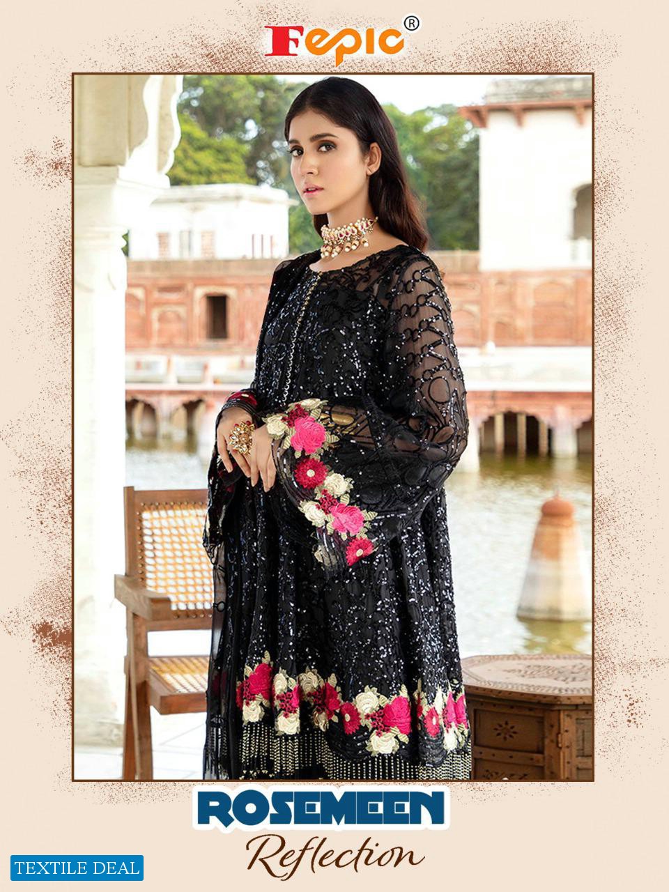 FEPIC ROSEMEEN REFLECTION GEORGETTE ORGANZA PARTY WEAR PAKISTANI SUITS