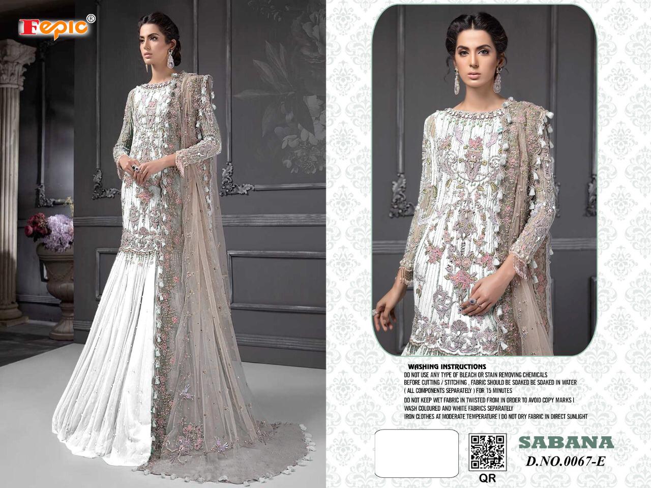 FEPIC SABANA BLOCKBUSTER NET HEAVY EMBROIDERY PAKISTANI SALWAR KAMEEZ