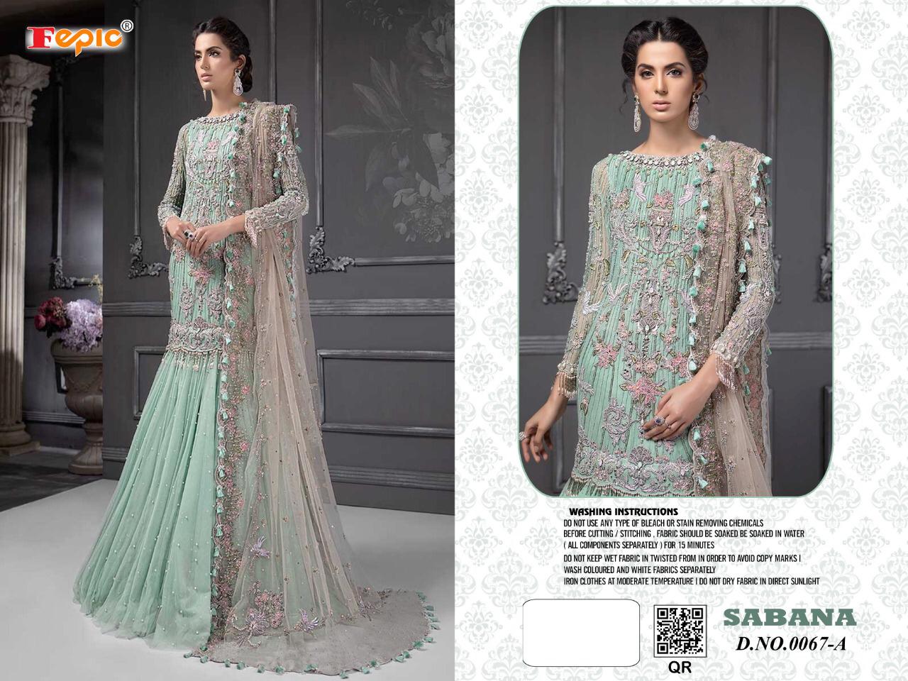 FEPIC SABANA BLOCKBUSTER NET HEAVY EMBROIDERY PAKISTANI SALWAR KAMEEZ