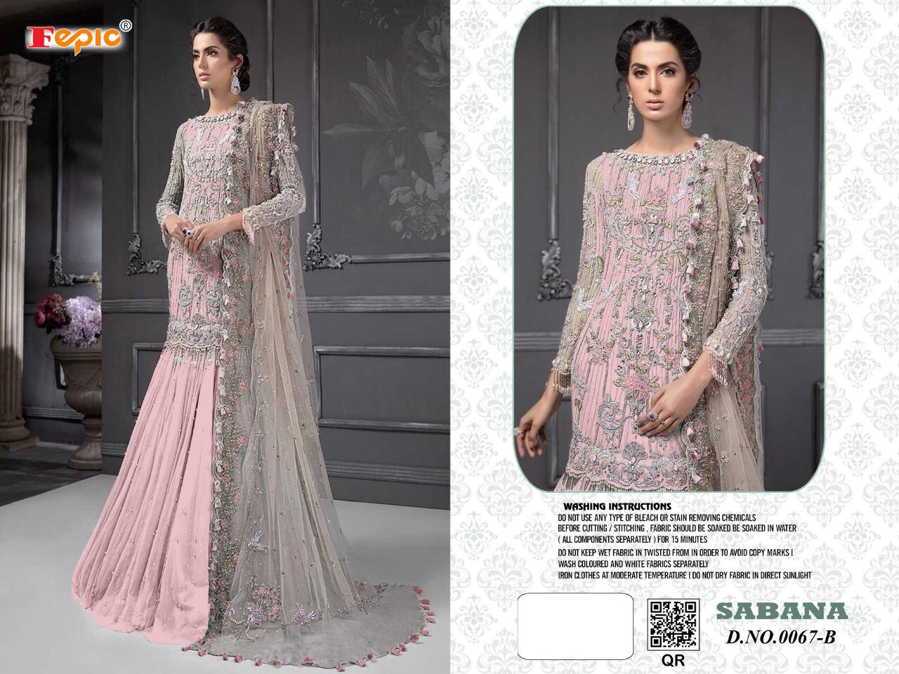 FEPIC SABANA BLOCKBUSTER NET HEAVY EMBROIDERY PAKISTANI SALWAR KAMEEZ