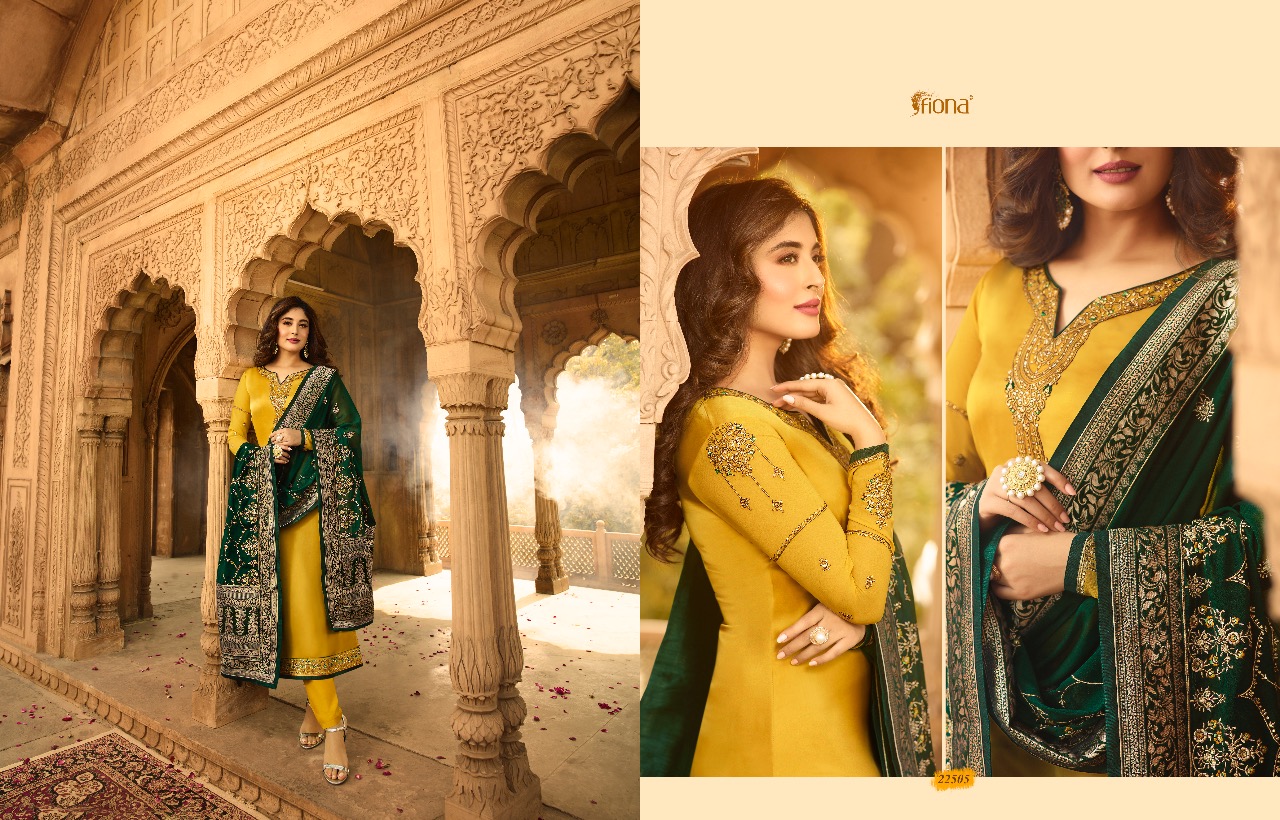 FIONA KRITIKA HEAVY DUPATTA VOL 9 SATIN GEORGETTE PARTY WEAR SUIT WHOLESALER