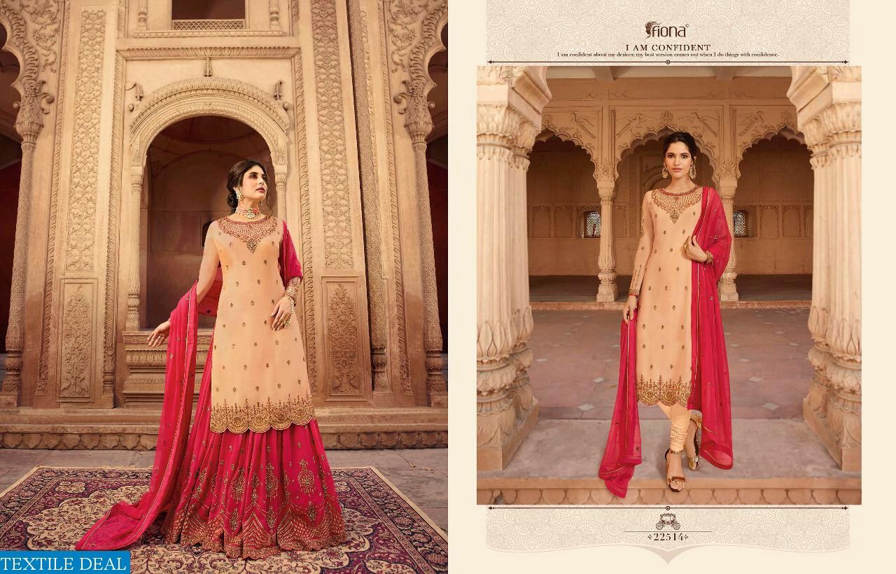 FIONA KRITIKA HEAVY LEHENGA VOL 2 SATIN GEORGETTE SHARARA STYLE PARTY WEAR SUIT