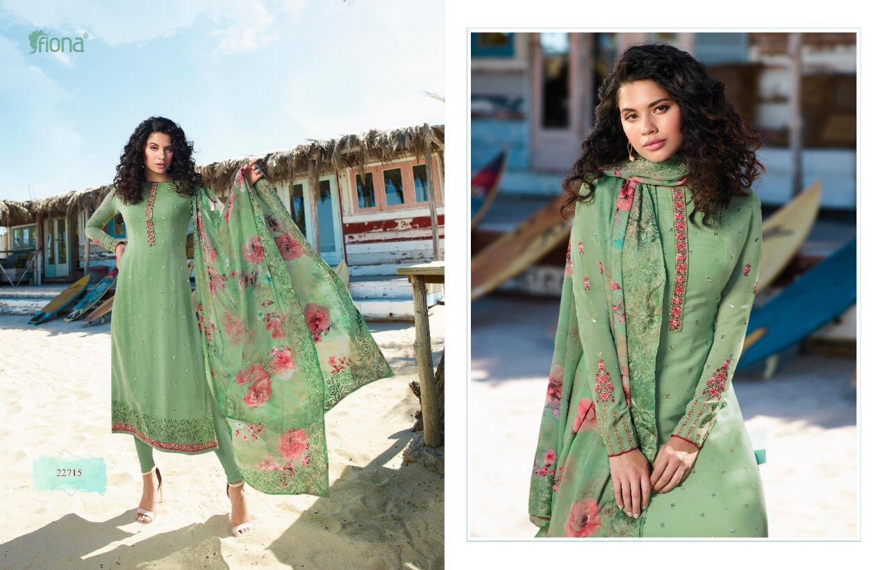 FIONA PRESENT SAANJH GEORGETTE STRAIGHT DESIGNER SALWAR KAMEEZ COLLECTION