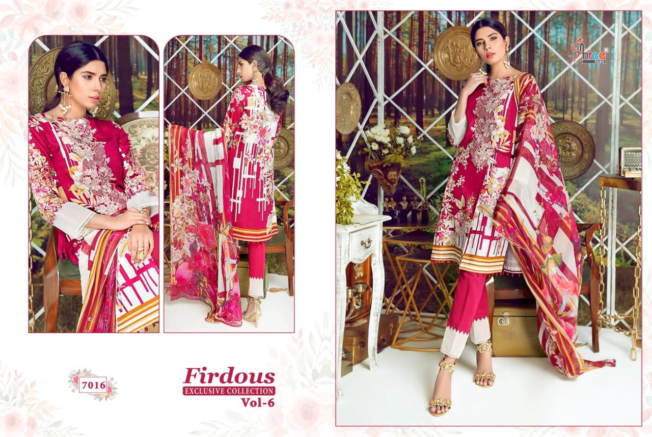 FIRDOUS EXCLUSIVE COLLECTION VOL 6 BY SHREE FABS JAM SILK PAKISTANI DRESS MATERIALS