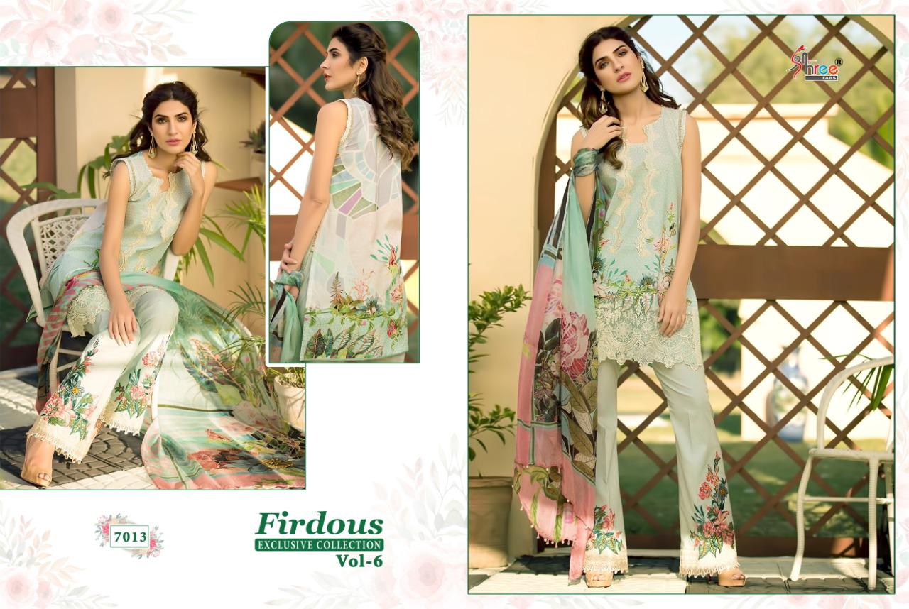 FIRDOUS EXCLUSIVE COLLECTION VOL 6 BY SHREE FABS JAM SILK PAKISTANI DRESS MATERIALS