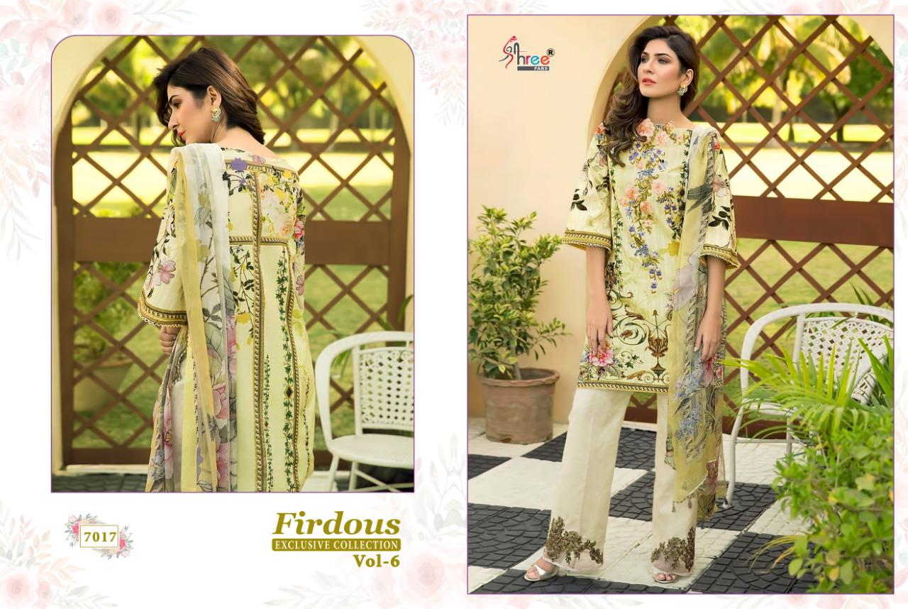 FIRDOUS EXCLUSIVE COLLECTION VOL 6 BY SHREE FABS JAM SILK PAKISTANI DRESS MATERIALS