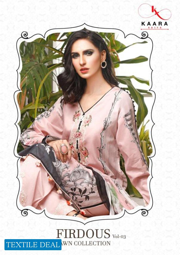 FIRDOUS LAWN COLLECTION VOL 3 BY KAARA COTTON DIGITAL PRINT PAKISTANI SUIT CONCEPT