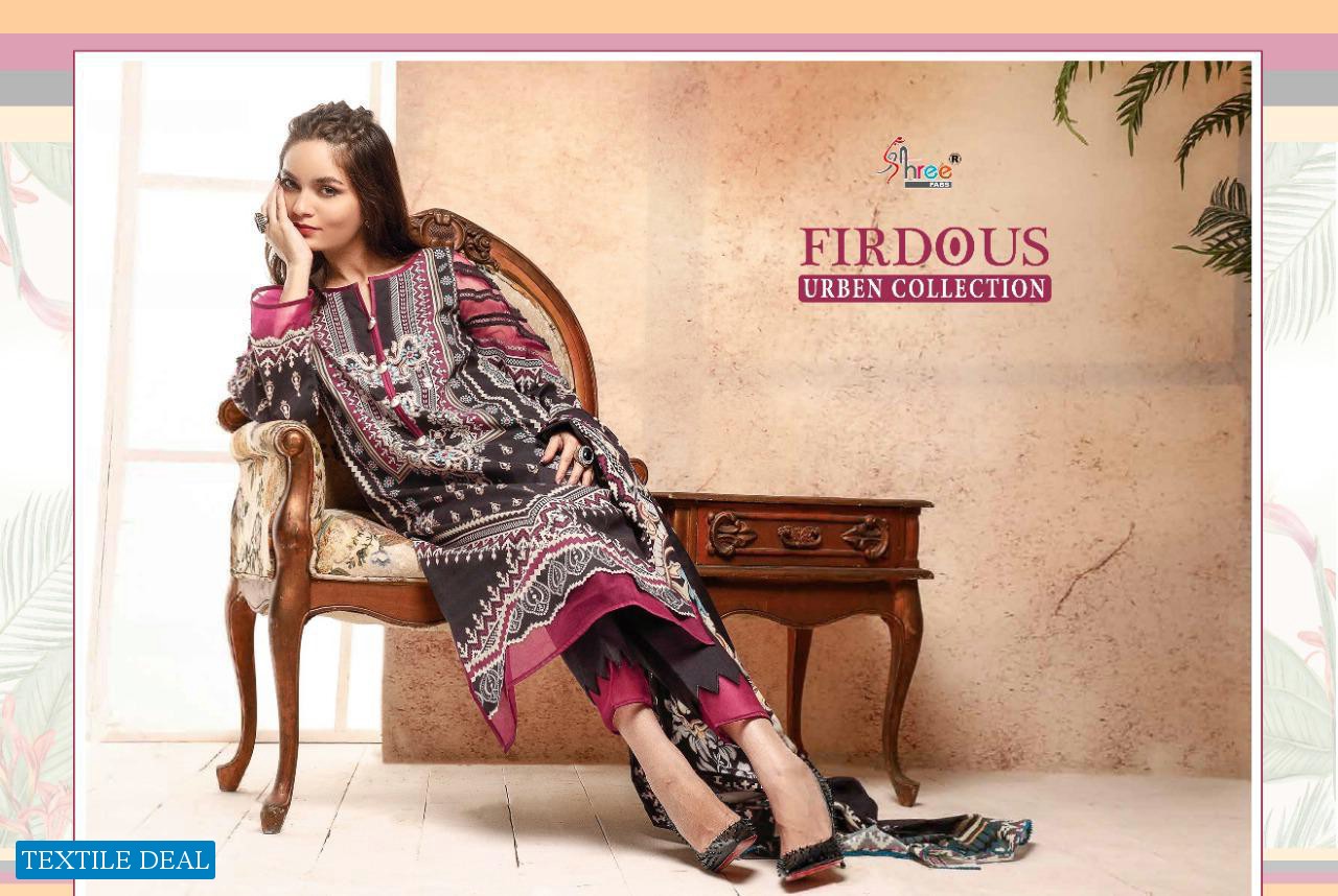 FIRDOUS URBEN COLLECTION BY SHREE FAB COTTON WITH EXCLUSIVE PRINT CASUAL WEAR SUITS