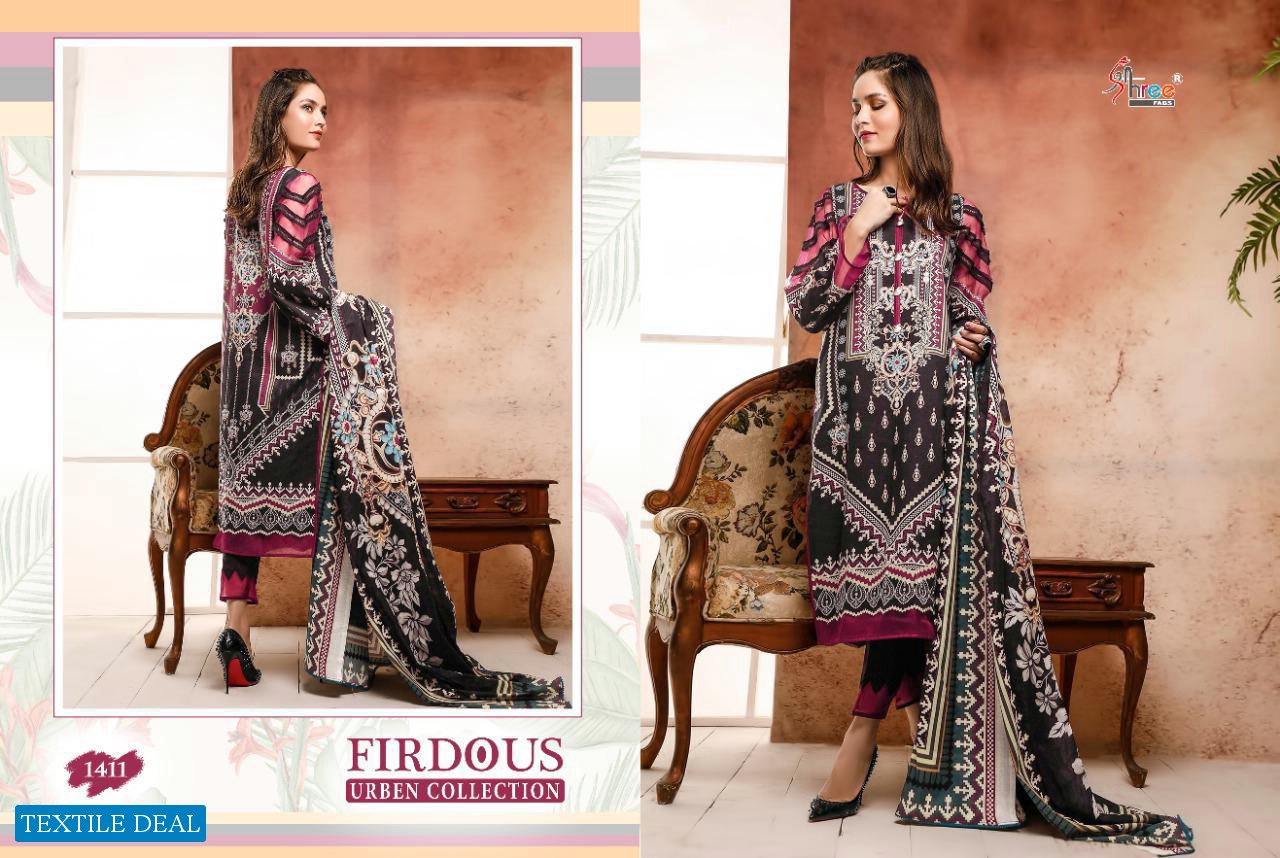 FIRDOUS URBEN COLLECTION BY SHREE FAB COTTON WITH EXCLUSIVE PRINT CASUAL WEAR SUITS